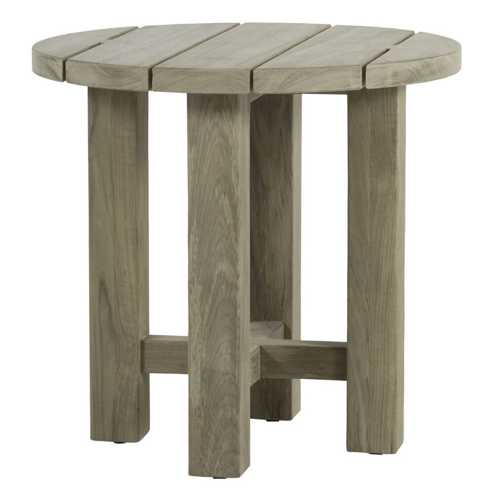 Croquet Teak End Table - Oyster Teak