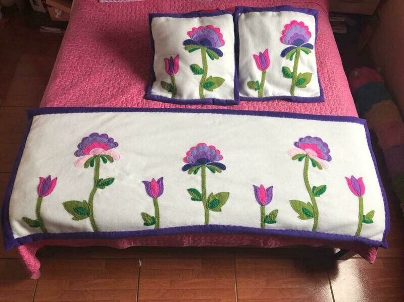 pie de cama (morado)