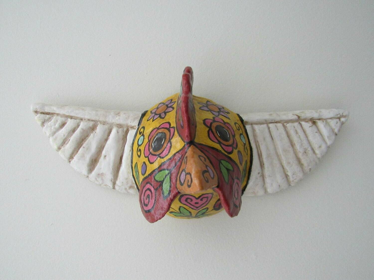 paper mache chicken head paper mache chicken angel Mexican chicken art