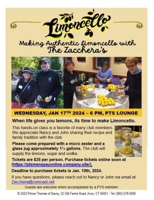Limoncello Wednesday January 17th 6pm
