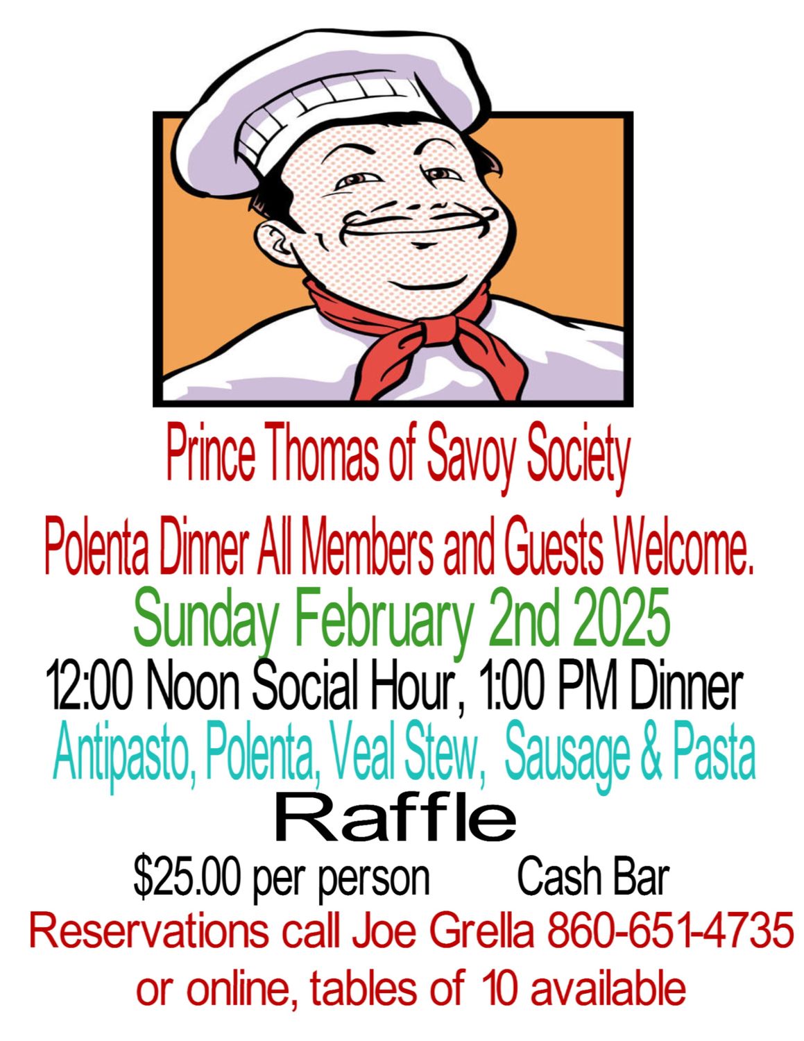 PTS Polenta Dinner February 1st,