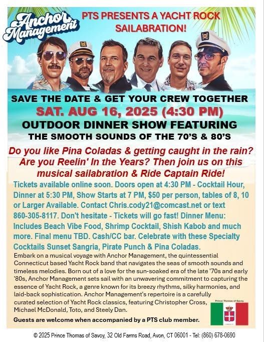 Yacht Rock Sailabration - Saturday August 16th