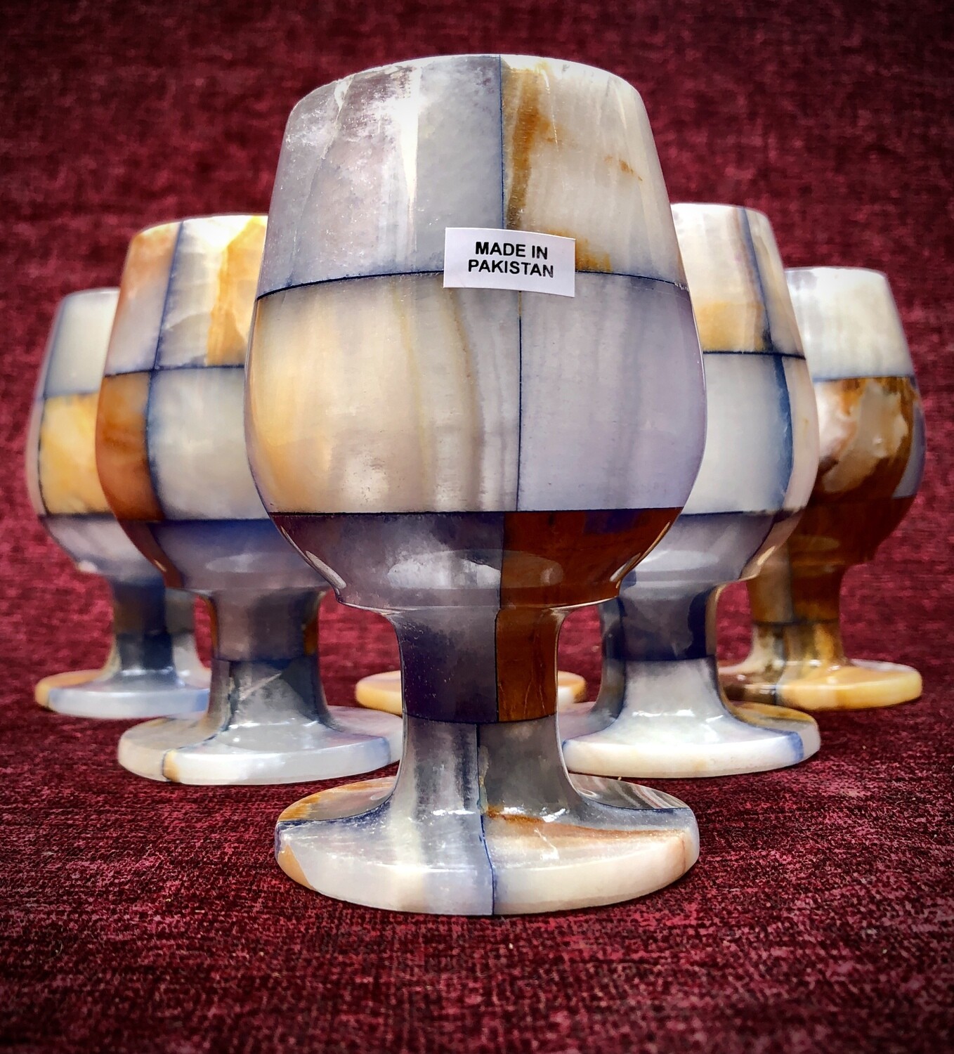 Onyx colored wine glass set (large-siezed)
