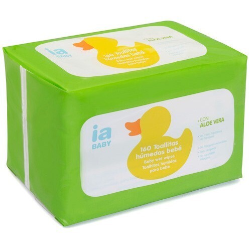Interapothek | Toalhitas de bebê aloe vera  160 uds.