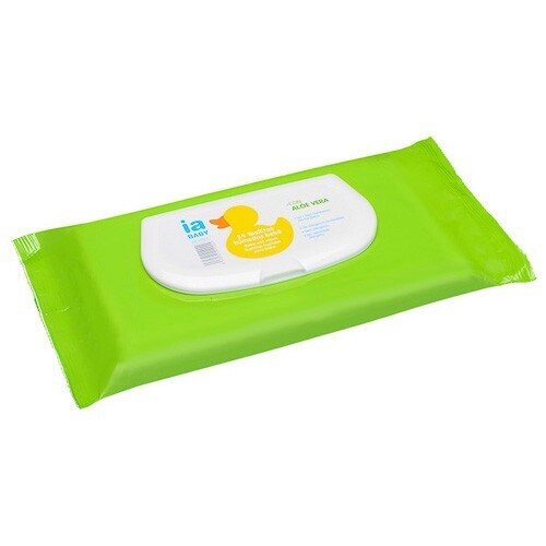 Interapothek | Toalhitas de bebê aloe vera  com tampa 24 uds.