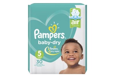 Pampers | Fraldas Baby-Dry T-5  Junior (11-25Kg) 26 uds