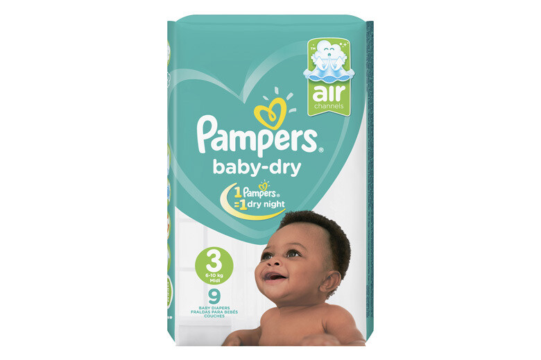 Pampers | Fraldas Baby-Dry T-3 Midi (6-10Kg) 9 uds