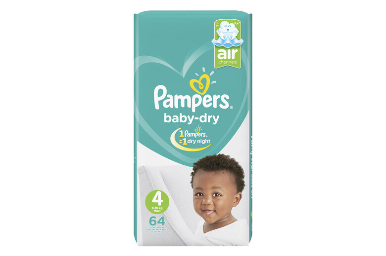 Pampers | Fraldas Baby-Dry T-4  Maxi (9-18Kg) 64 uds