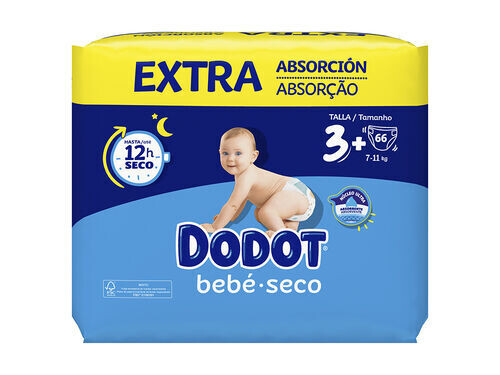 Dodot Bebé Seco Extra: Noites tranquilas e pele protegida.