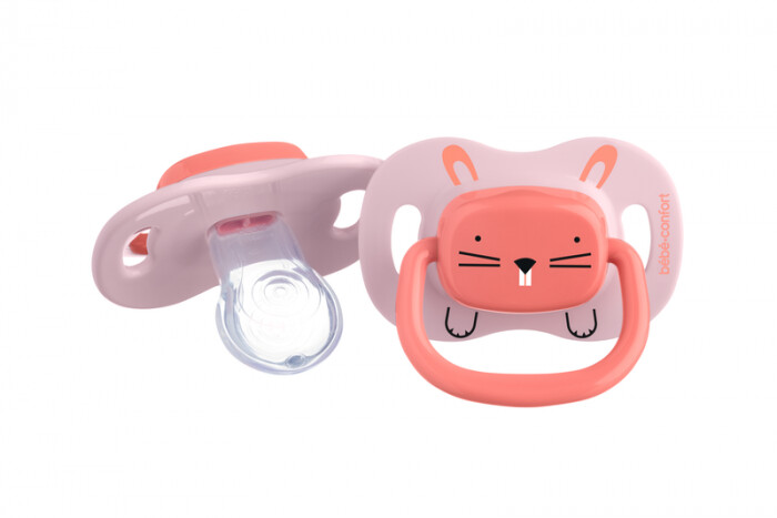 Bébé Confort | Chupetas Silicone Reversíveis Rosa - Animais Minimalistas 6-18m 2 Un