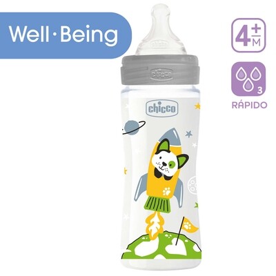 Chicco | Biberão Well Being 4m+ 330 ml Azul