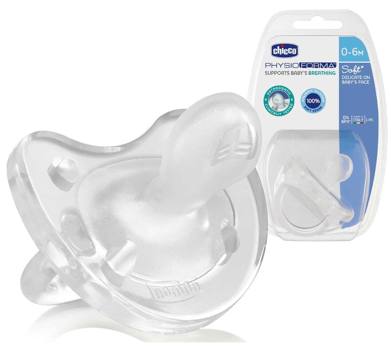 Chicco | Chupeta Physio Soft silicone 0-6m Neutra