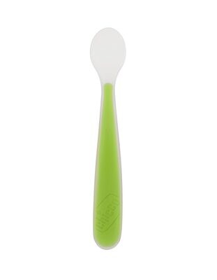 Colher de silicone Chicco.