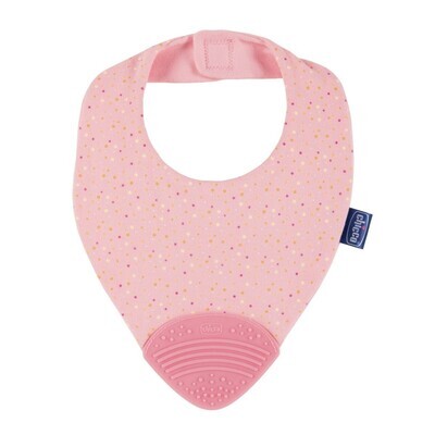 Chicco | Babete com Mordedor Rosa 2M+