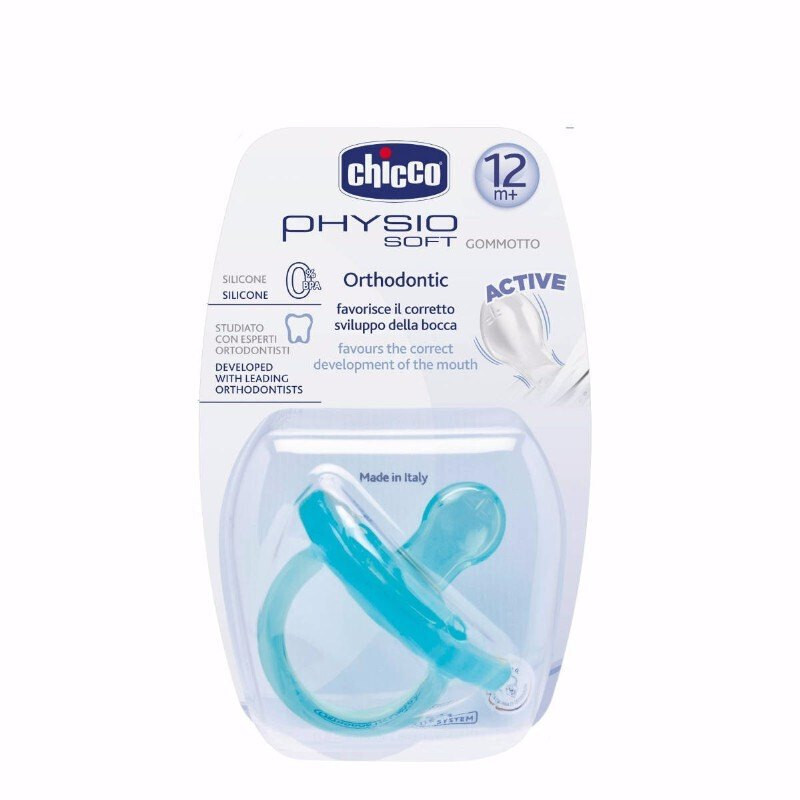 Chicco | Chupeta Physio Soft silicone 12+M Azul