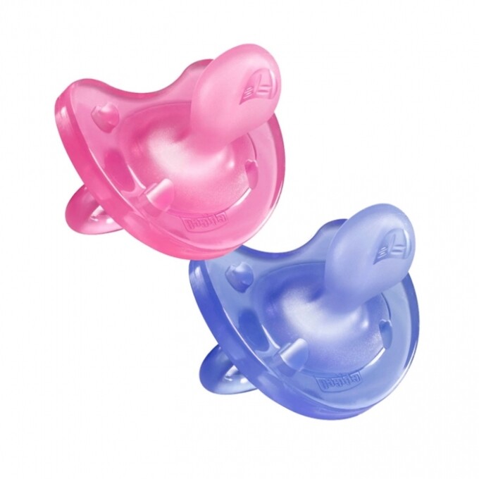 Chicco | Chupeta Physio Soft Active Silicone 16-36M (2 uds) Rosa