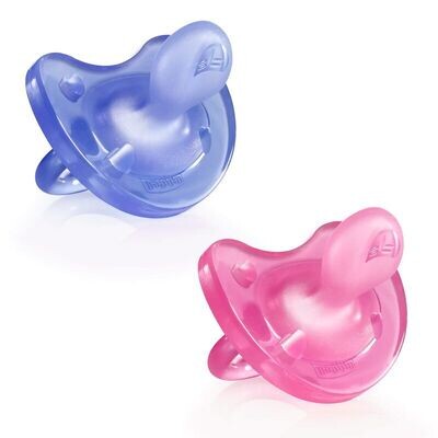 Chicco | Chupeta Physio Soft Active Silicone 6-16M. (2 uds) Rosa