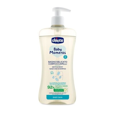 Chicco | Banho Delicado Corpo e Cabelo Baby Moments - 500ml