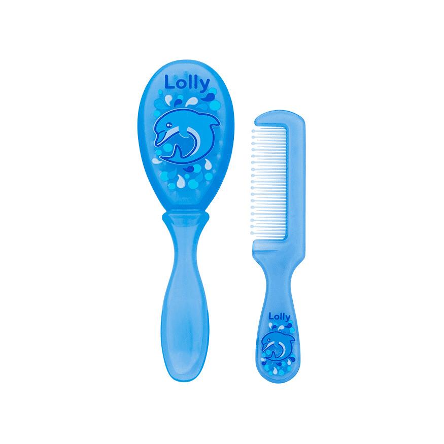 Lolly | Kit Cabelo Escova E Pente 2 Peças Azul