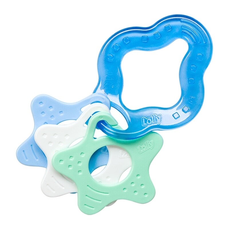 Lolly | Mordedor Baby Clean Estrelas Azul