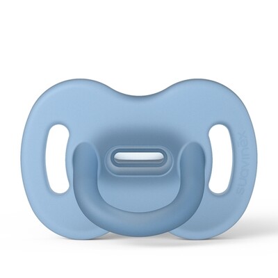 Chupeta TodoSilicona 0-6m Azul Suavinex: Chupeta de silicone fisiológica para bebés de 0 a 6 meses, com tetina macia e flexível, escudo leve e ventilado e design ergonómico.