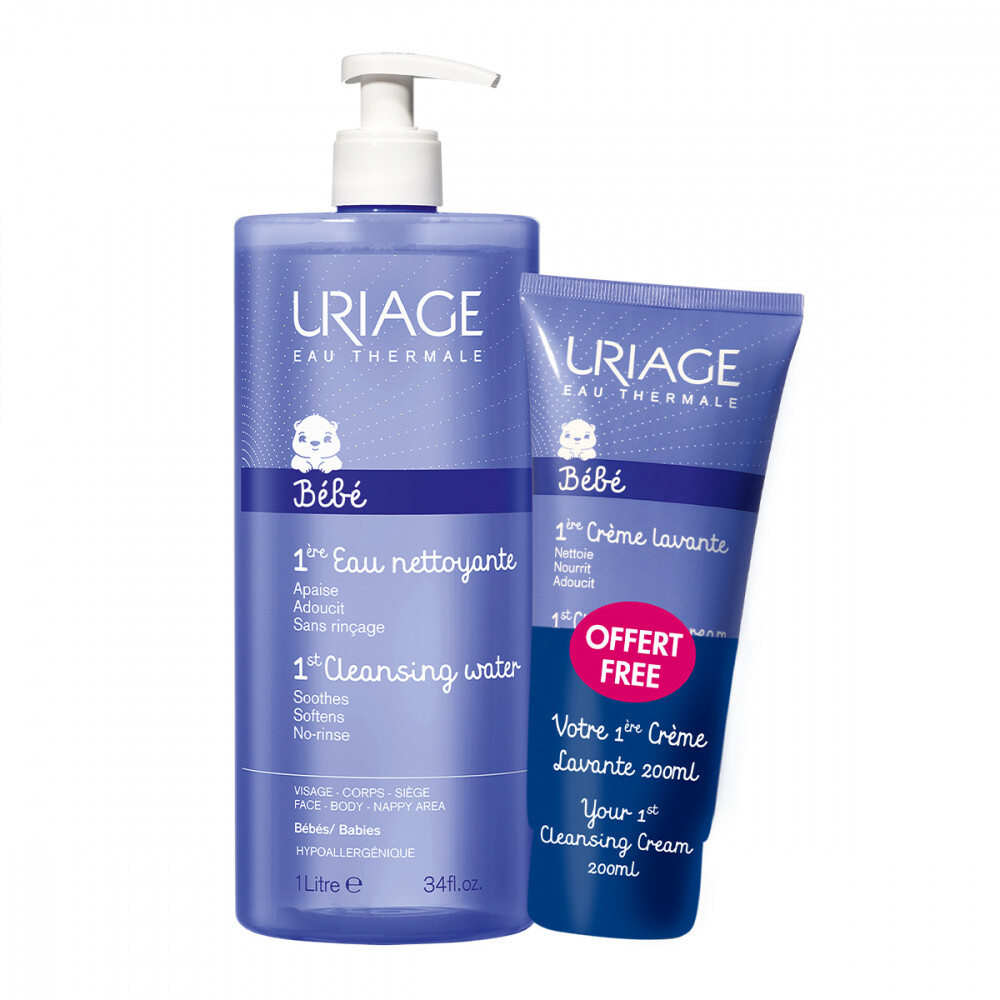 Uriage | Uriage Bebé 1ère Água Limpeza - 1L + Oferta 1ère Creme Lavante - 200ml