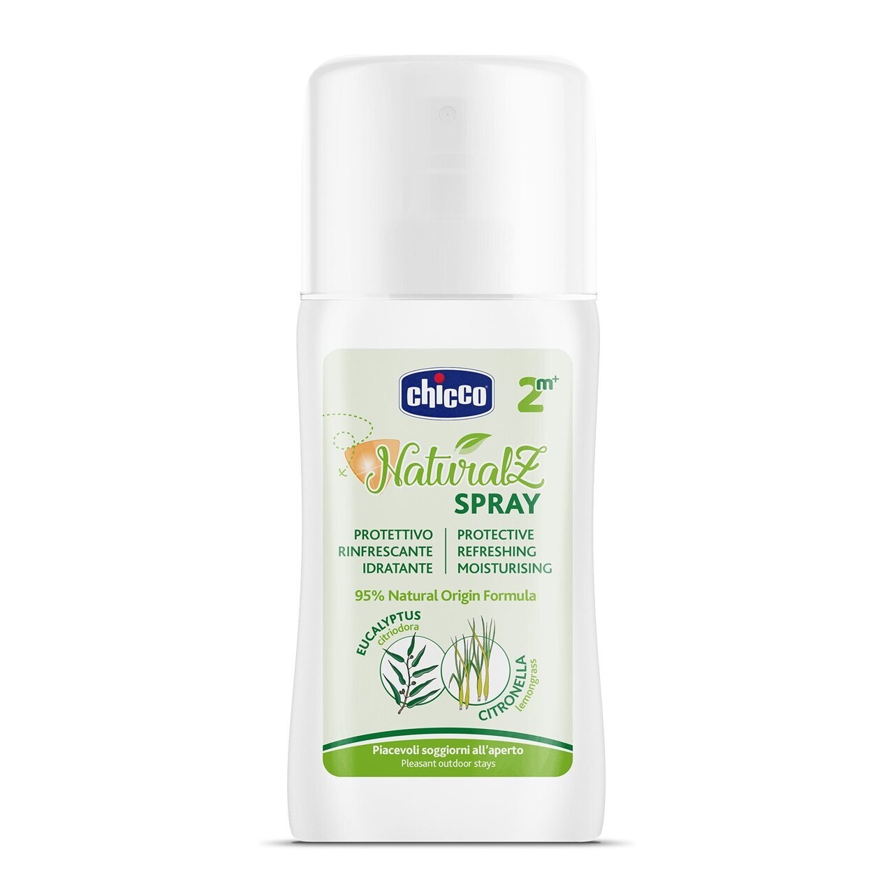 Spray Anti-Mosquitos NaturalZ Chicco: Proteção natural e suave para a pele do bebé contra mosquitos.