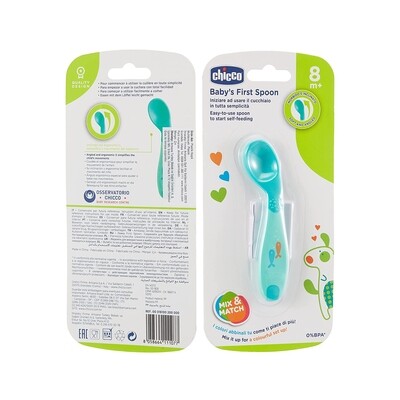Chicco | Minha Primeira Colher Azul 8M+