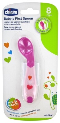 Chicco | Minha Primeira Colher Rosa 8M+
