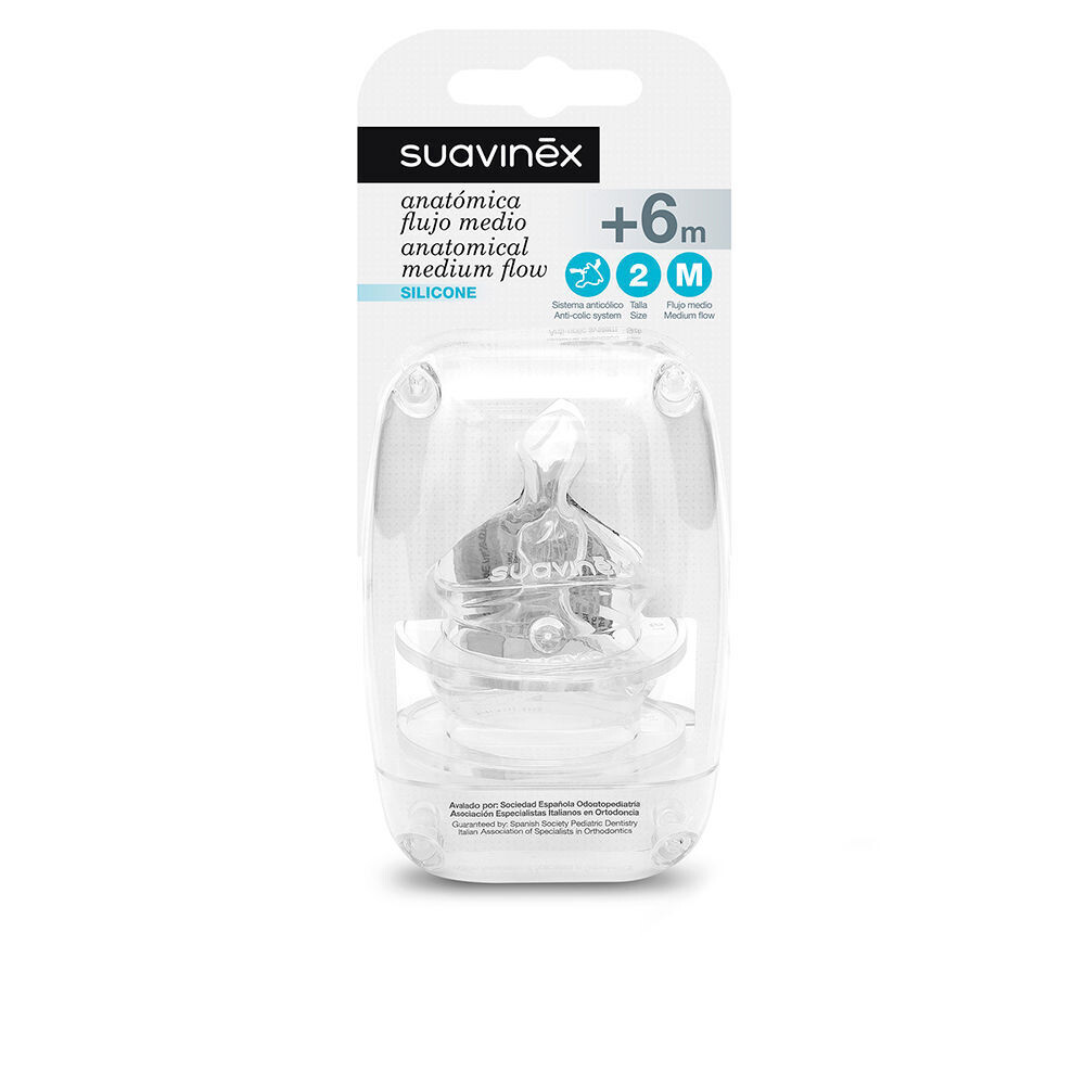 Suavinex | Tetina Anatómica Silicone T-2 Fluxo-M +6m+ x2