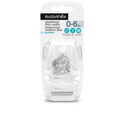 Suavinex | Tetina Anatómica Silicone T-1 Fluxo-M 0-6m+ x2