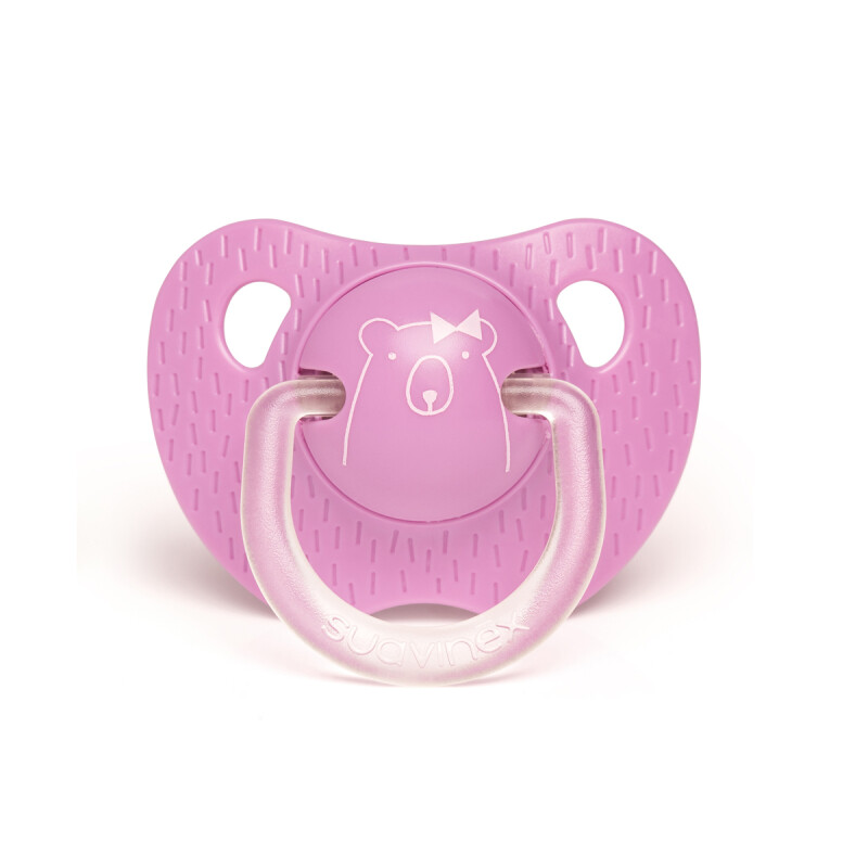 Suavinex | Chupeta Silicone Anatómica Evolution Urso +18M Roxo
