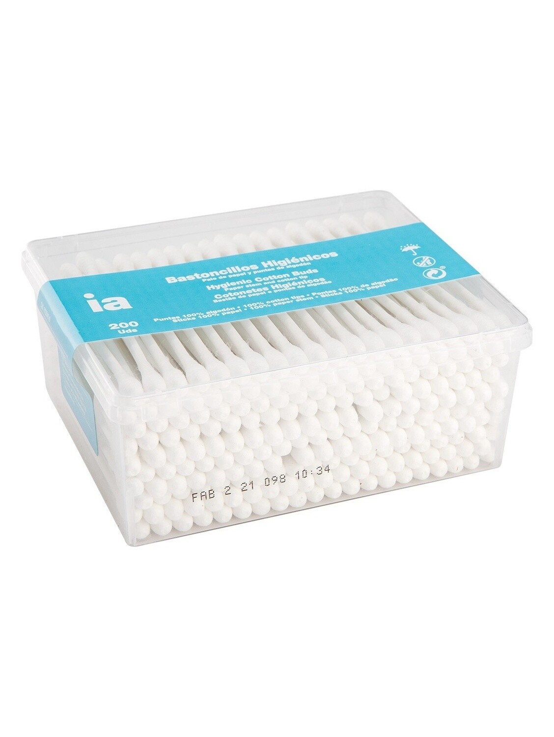 Interapothek | Cotonetes com Bastão de Papel 200 Und