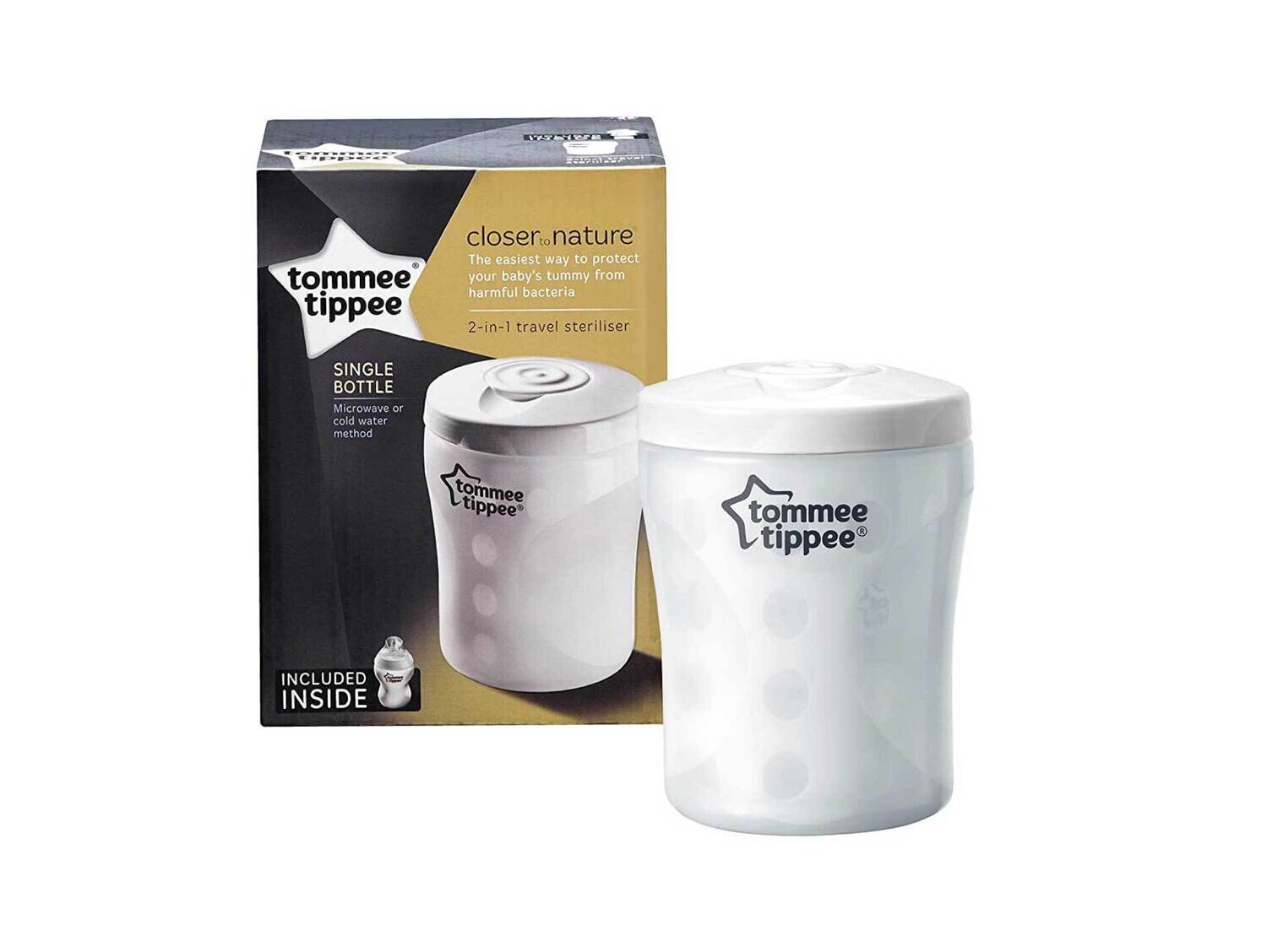 Tommee Tippee | Esterilizador de Mamadeira Única de Viagem Esterilizador de mamadeira única de viagem Tommee Tippee