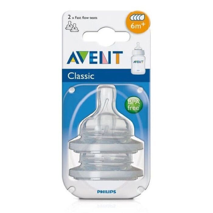 Avent | Tetina Fluxo Medio, 3 Orifios 3M+