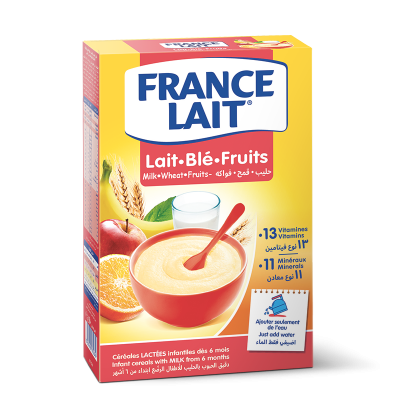 France Lait | Cereals Milk Wheat Fruits - Sabor a Frutas 250g
