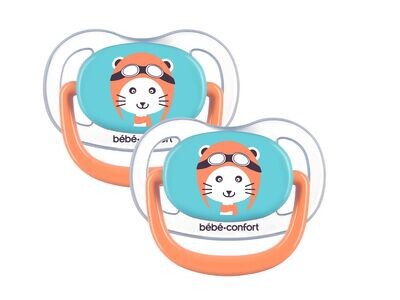 Bébé Confort | Chupeta Physio Air Silicone 0-6M Azul/Laranja Traveller 2 Un.
