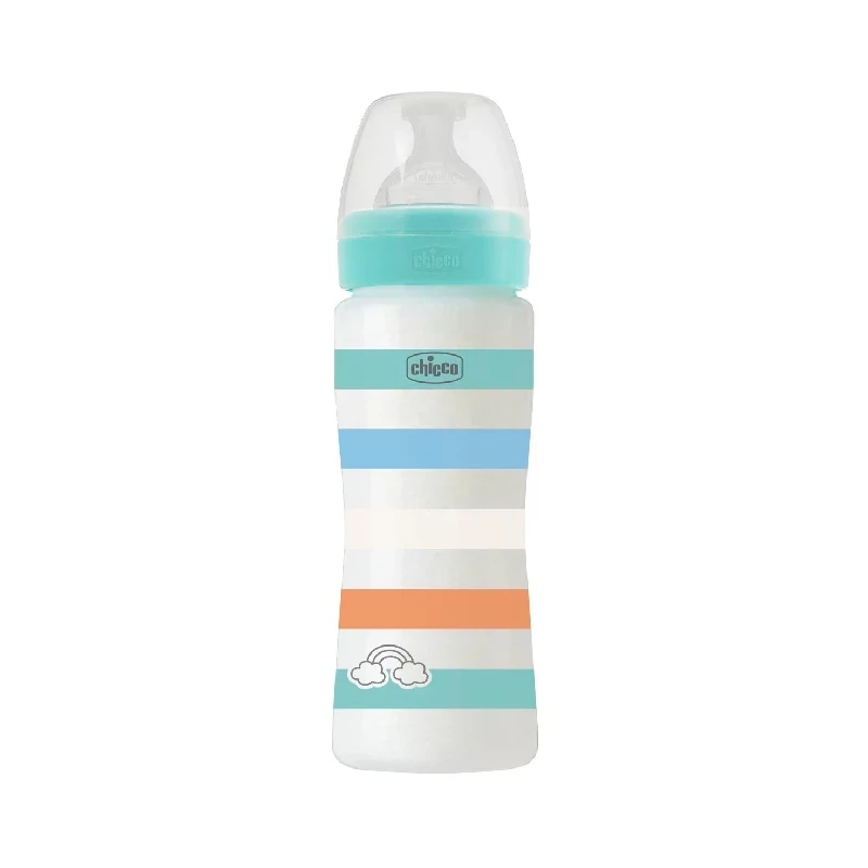 Chicco | Biberão Well-Being Verde 4M+ 330ml Fluxo Rápido