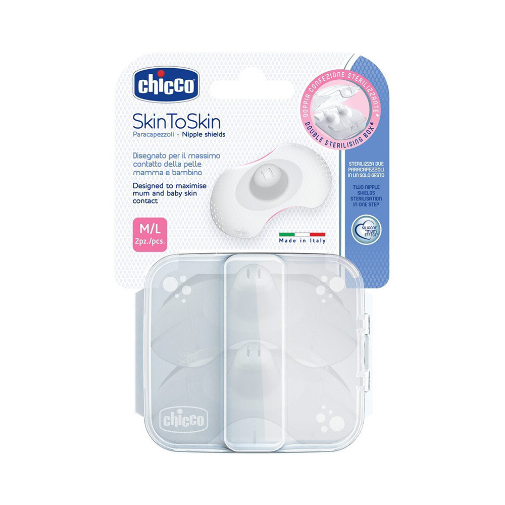 Chicco | Protetores de Mamilo de Silicone SkinToSkin M/L