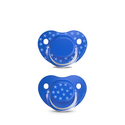 Suavinex | Chupeta Anat  Silicone Basico 2UN  6-18M Cores/Dv