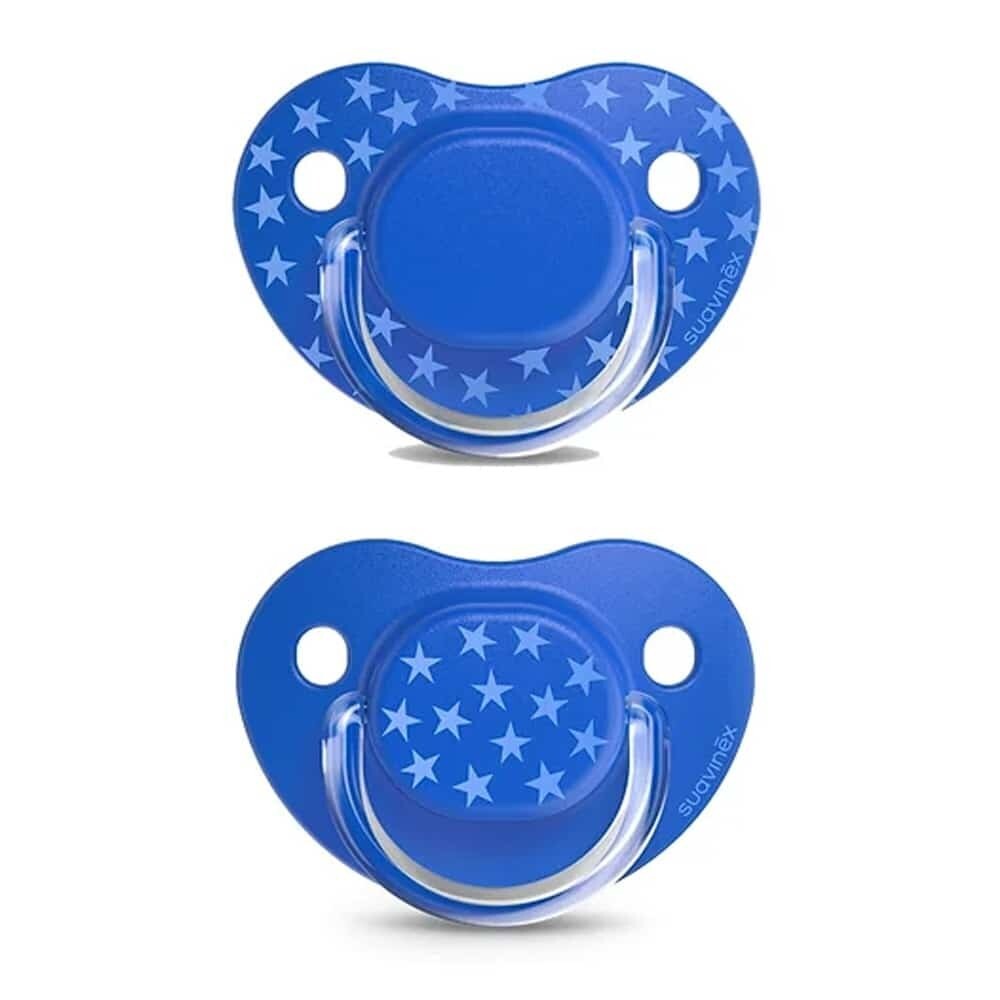 Suavinex | Chupeta Anat Silicone Basico 2UN +18M Azul