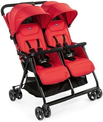 Chicco | Carrinho De Bebê Gémeos Ohlala Twin Ultraleve Vermelho Paprika