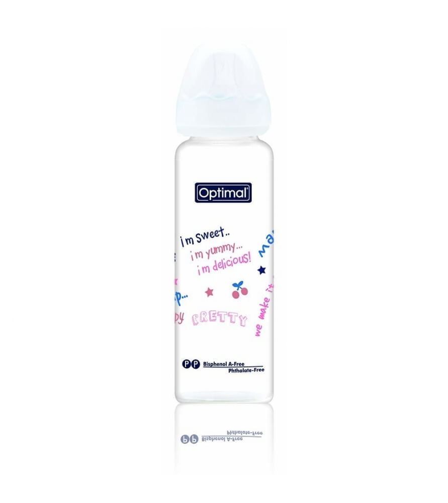Biberon de Vidro c/ Tetina Regular - 240ml (6M) Mod. 1