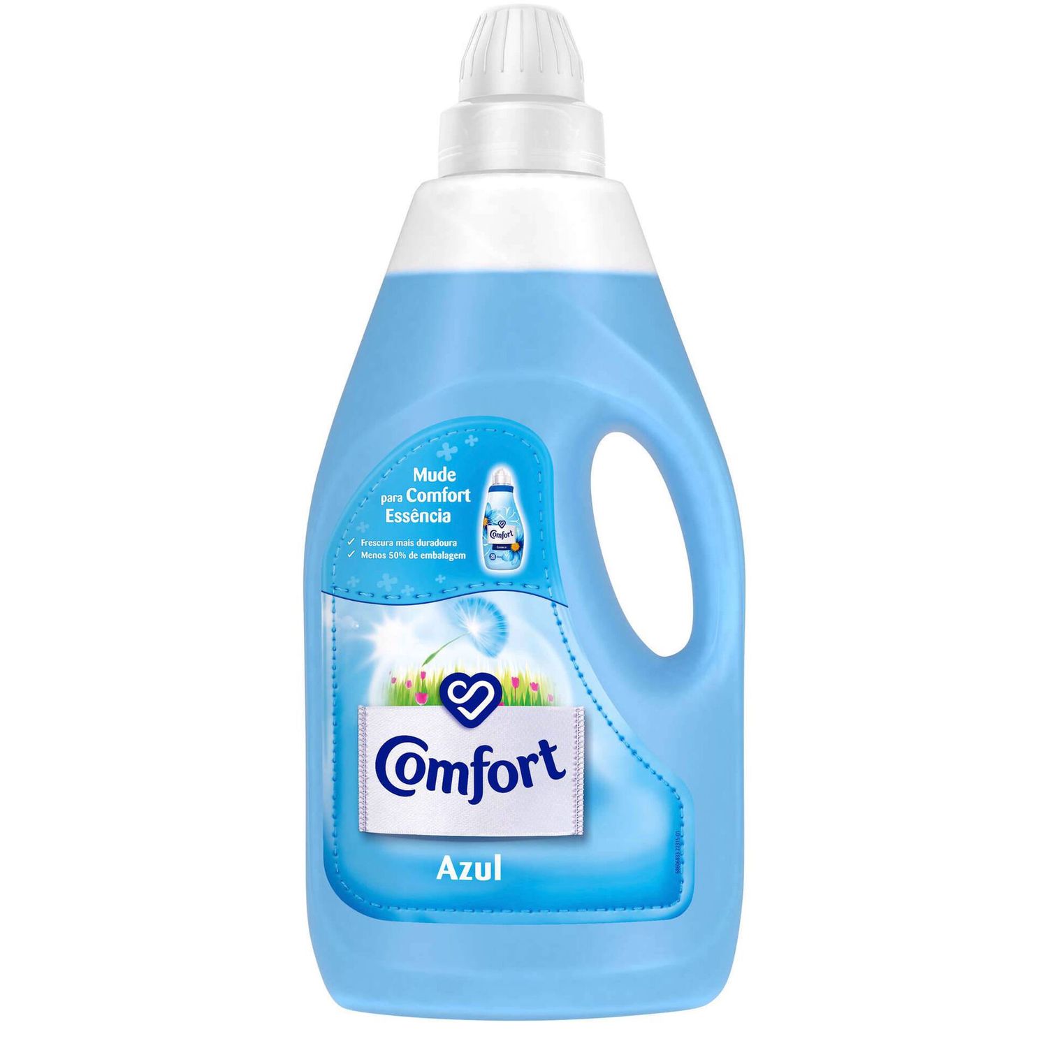Amaciador de Roupas Comfort Essência Azul 4L: Perfume fresco e maciez duradoura para suas roupas. 