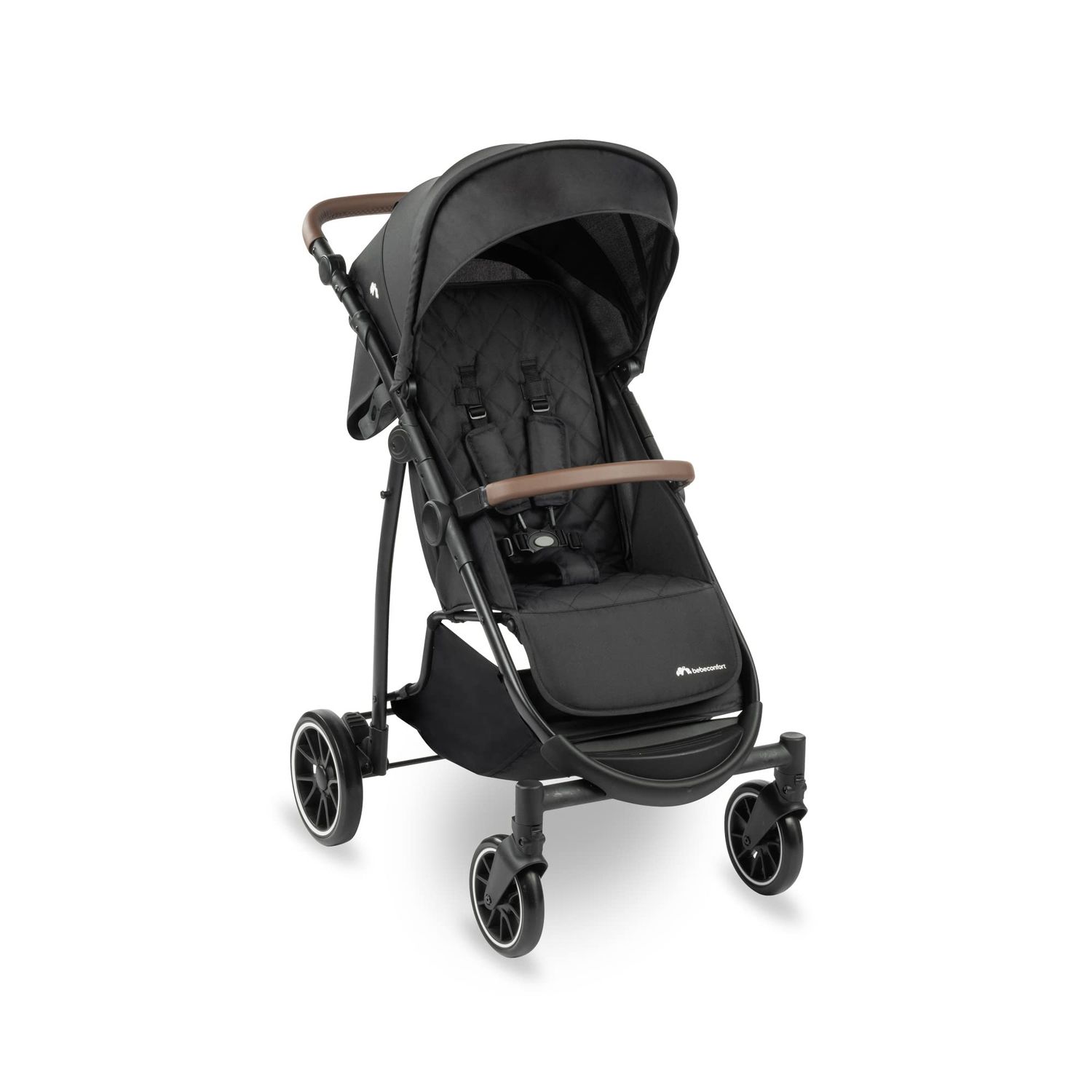 Carrinho de Bebé Bébé Confort Ingenious Mineral Graphite: Design compacto, leve e dobrável, reclinação em várias posições, capota extensível e proteção solar, proporcionando conforto e praticidade para os passeios com o seu bebé a partir do nascimento até aos 4 anos.