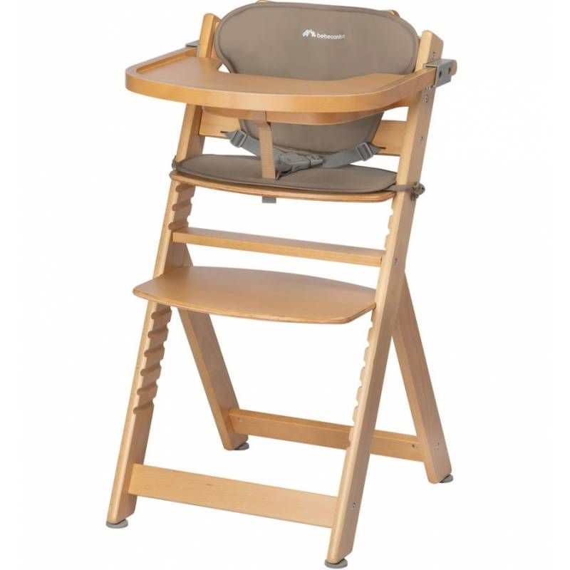 Cadeira de Alimentação Alta Bébé Confort Timba Natural Wood: Design ajustável em altura e profundidade, bandeja amovível e lavável na máquina de lavar louça, materiais fáceis de limpar, proporcionando refeições confortáveis e práticas para o seu bebé a partir dos 6 meses até aos 10 anos.