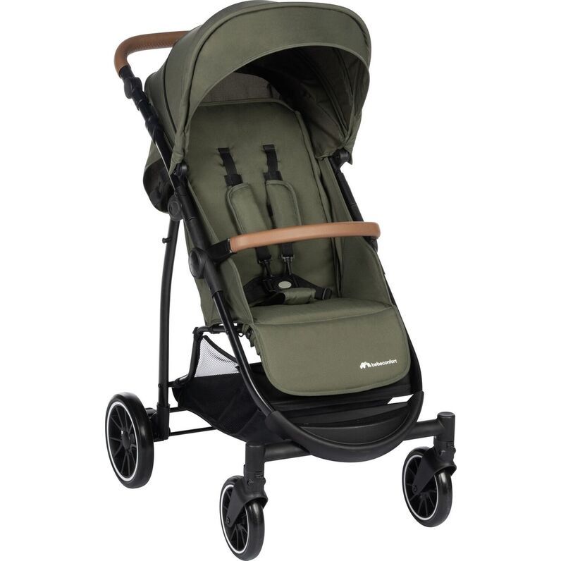 Carrinho de Bebé Bébé Confort Ingenious Mineral Green: Design compacto e dobrável, reclinação em várias posições, capota extensível com proteção solar, suspensão nas quatro rodas, proporcionando conforto, praticidade e segurança para os passeios com o seu bebé a partir do nascimento até aos 4 anos.