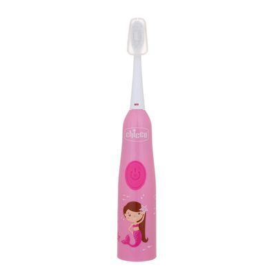 Chicco Escova de Dentes Elétrica Rosa: Cabeça vibratória, cerdas macias e design divertido para tornar a escovação mais agradável para meninas a partir de 3 anos.