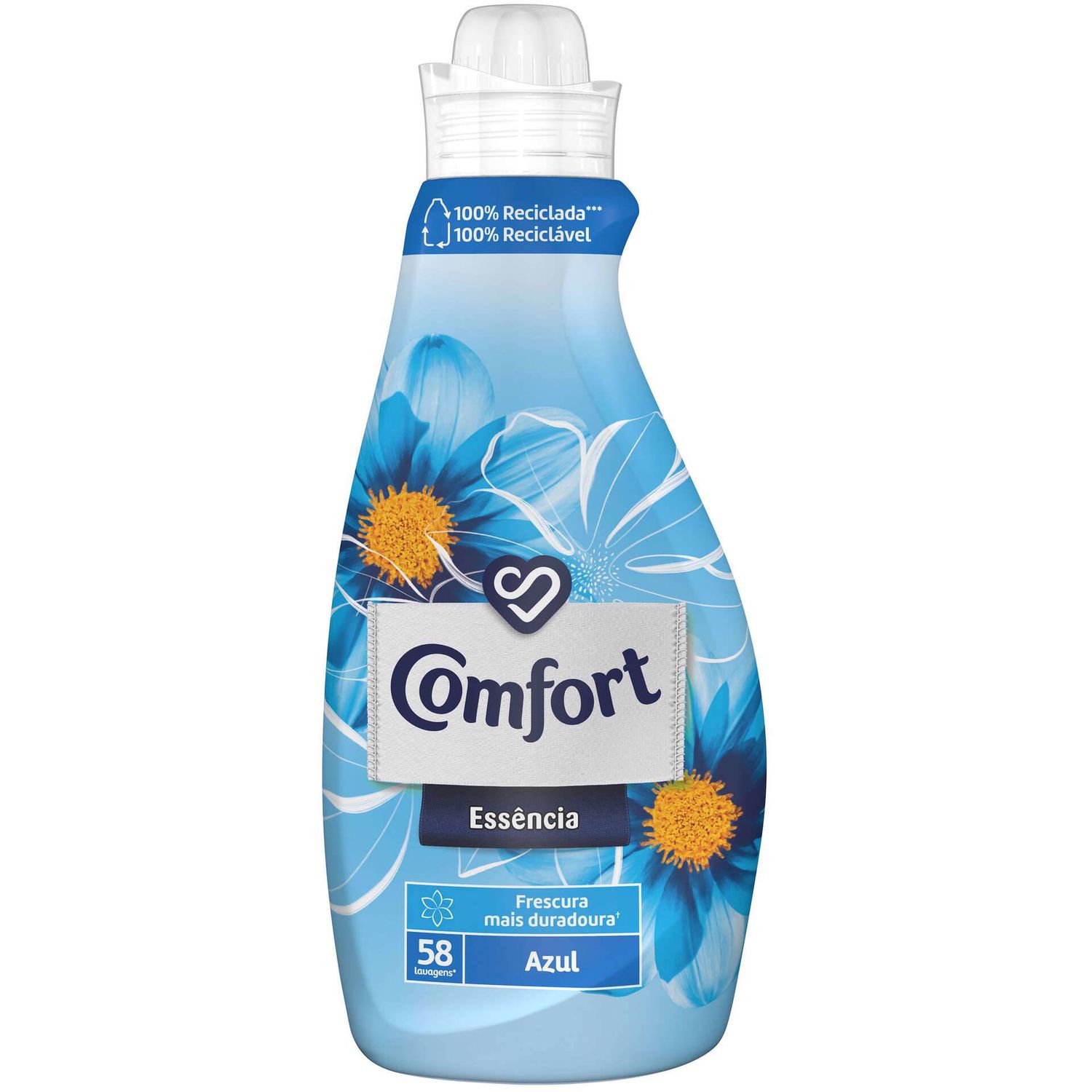 Amaciador Comfort Essência Azul: Suavidade e frescor duradouro para as suas roupas.