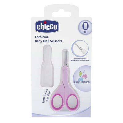 Tesoura infantil Chicco com protetor.